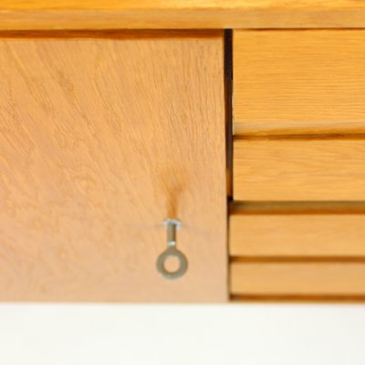 Model U 460 Sideboard in Oak by Jiří Jiroutek for Interier Praha, 1960s, Set of 3-UL-1724208