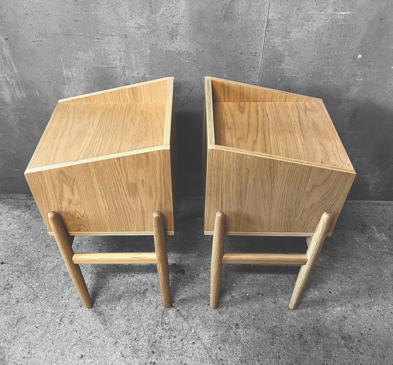 Model Vig A88 Nightstands in Oak by Halskov & Dalsgaard for FDB, Set of 2