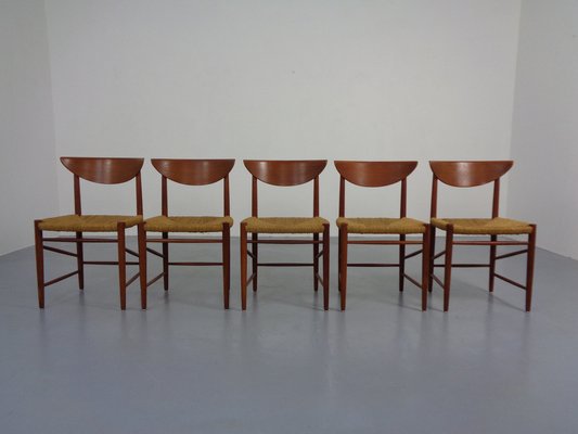 Modell 316 Dining Chairs by Peter Hvidt & Orla Mølgaard-Nielsen for Søborg Furniture, 1950s, Set of 5-RDW-1409109