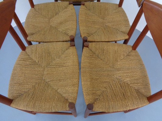 Modell 316 Dining Chairs by Peter Hvidt & Orla Mølgaard-Nielsen for Søborg Furniture, 1950s, Set of 5-RDW-1409109