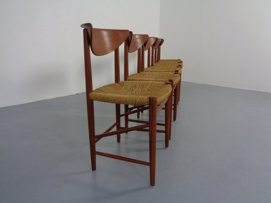 Modell 316 Dining Chairs by Peter Hvidt & Orla Mølgaard-Nielsen for Søborg Furniture, 1950s, Set of 5-RDW-1409109