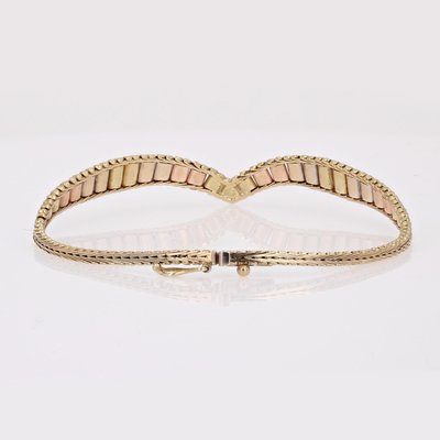 Modern 14 Karat Yellow Rose Grey Gold Bracelet, 2010s-OLU-1798518