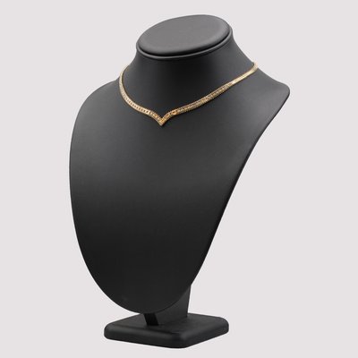 Modern 14 Karat Yellow Rose Grey Gold Necklace-OLU-1798519