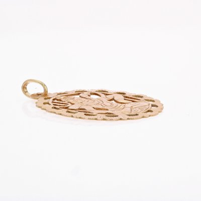 Modern 18 Karat Rose Gold Shiva Oval Pendant-OLU-2027407