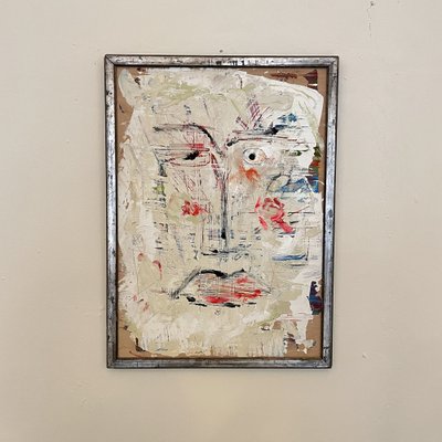 Modern Abstract Painting, Acrylic on Wood, Framed-FB-1341644