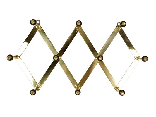 Modern Adjustable Brass & Bakelite Coat Rack by L. Caccia Dominioni for Azucena, 1950s-RD-1764425