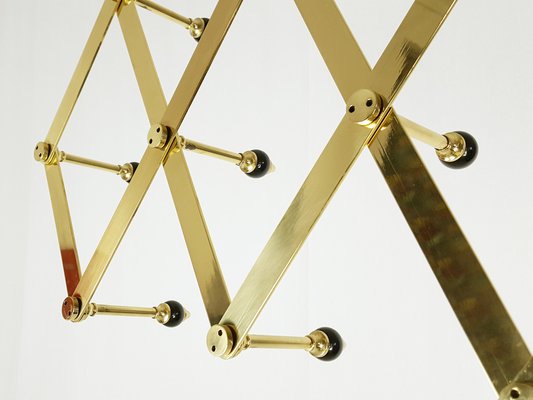 Modern Adjustable Brass & Bakelite Coat Rack by L. Caccia Dominioni for Azucena, 1950s-RD-1764425