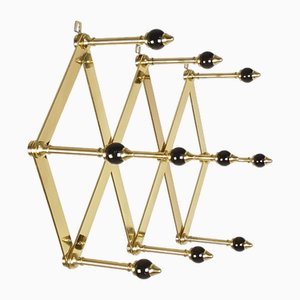 Modern Adjustable Brass & Bakelite Coat Rack by L. Caccia Dominioni for Azucena, 1950s-RD-1764425