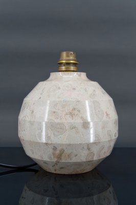 Modern Art Deco Ball Lamp in Carved Marble, 1930-XNH-1804537