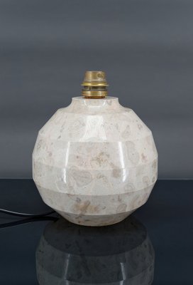 Modern Art Deco Ball Lamp in Carved Marble, 1930-XNH-1804537