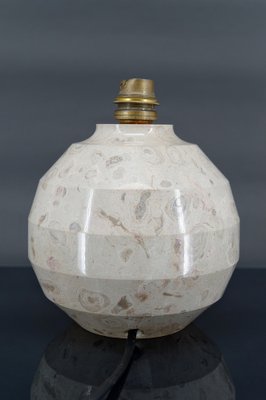 Modern Art Deco Ball Lamp in Carved Marble, 1930-XNH-1804537