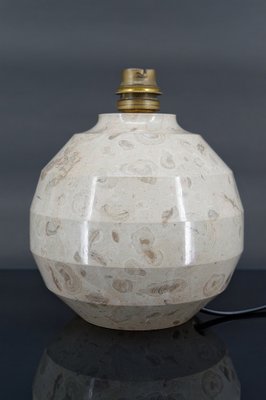 Modern Art Deco Ball Lamp in Carved Marble, 1930-XNH-1804537