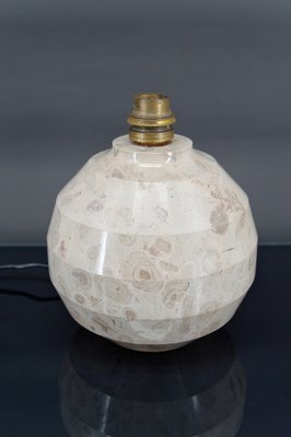 Modern Art Deco Ball Lamp in Carved Marble, 1930-XNH-1804537