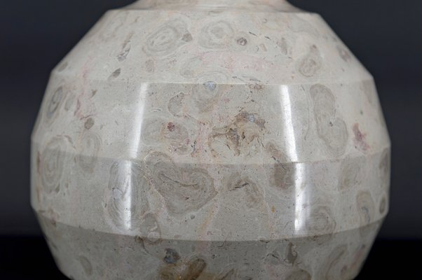 Modern Art Deco Ball Lamp in Carved Marble, 1930-XNH-1804537