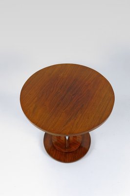 Modern Art Deco Pedestal Table in Walnut and Chrome, 1930-XNH-1804565