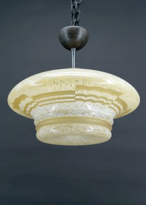 Modern Art Deco Pendant Light in Acid-Etched Glass, 1930-XNH-1804462