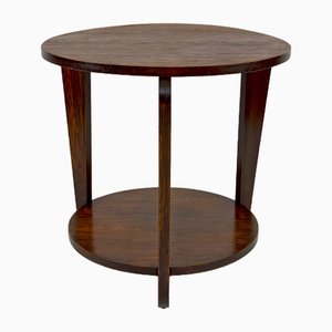 Modern Art Deco Round Pedestal Table in Patinated Oak by André Sornay, 1930-XNH-1804664