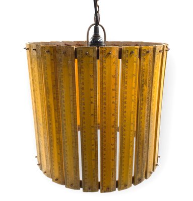 Modern Artisanal Rulers Shaped Ceiling Lamp, France, 1960s-TXN-1820146