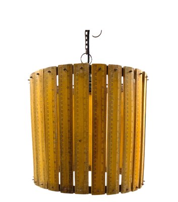 Modern Artisanal Rulers Shaped Ceiling Lamp, France, 1960s-TXN-1820146