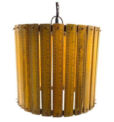 Modern Artisanal Rulers Shaped Ceiling Lamp, France, 1960s-TXN-1820146