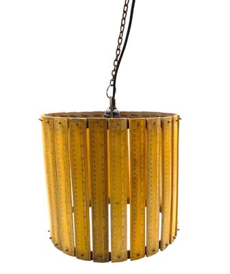 Modern Artisanal Rulers Shaped Ceiling Lamp, France, 1960s-TXN-1820146