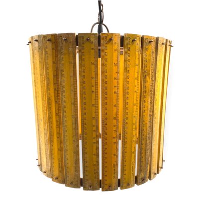 Modern Artisanal Rulers Shaped Ceiling Lamp, France, 1960s-TXN-1820146