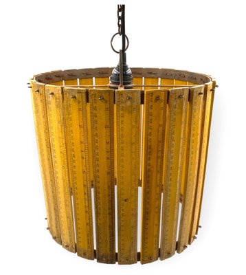 Modern Artisanal Rulers Shaped Ceiling Lamp, France, 1960s-TXN-1820146