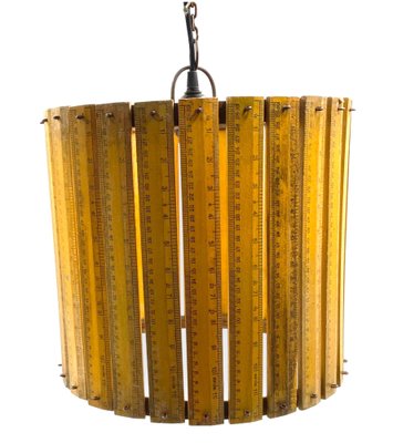 Modern Artisanal Rulers Shaped Ceiling Lamp, France, 1960s-TXN-1820146