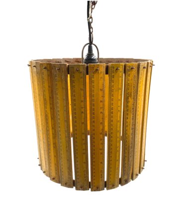 Modern Artisanal Rulers Shaped Ceiling Lamp, France, 1960s-TXN-1820146