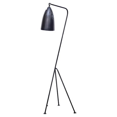 Modern Black Metal Grasshopper Floor Lamp by Greta Magnusson-WM-1343119