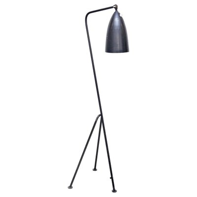 Modern Black Metal Grasshopper Floor Lamp by Greta Magnusson-WM-1343119