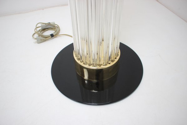 Modern Brass & Art Glass Floor Lamp from Preciosa Kamenický Šenov, 1970s-TZ-915203