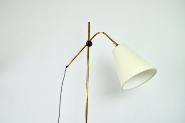 Modern Brass Floor Lamp with Adjustable Arm & Head, 1970s-HPQ-1286429