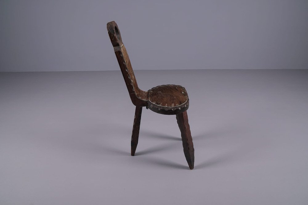 Modern Brutalist Rustic Sculptured Chair, France, 1960s