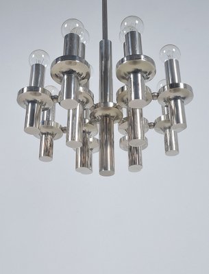 Modern Chandelier in Chrome by Gaetano Sciolari for Staff, 1970s-VCR-1771113