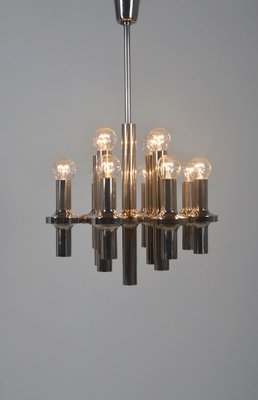 Modern Chandelier in Chrome by Gaetano Sciolari for Staff, 1970s-VCR-1771113