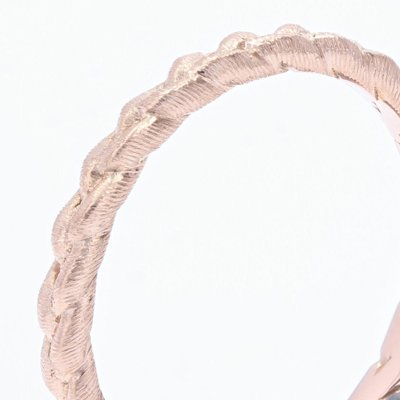 Modern Chiseled Braided Wedding Ring in 18 Karat Rose Gold-OLU-1315798