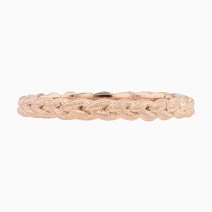 Modern Chiseled Braided Wedding Ring in 18 Karat Rose Gold-OLU-1315798