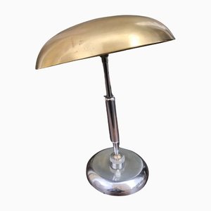 Modern Chrome and Brass Table Lamp by Giovanni Michelucci-HQI-1308850