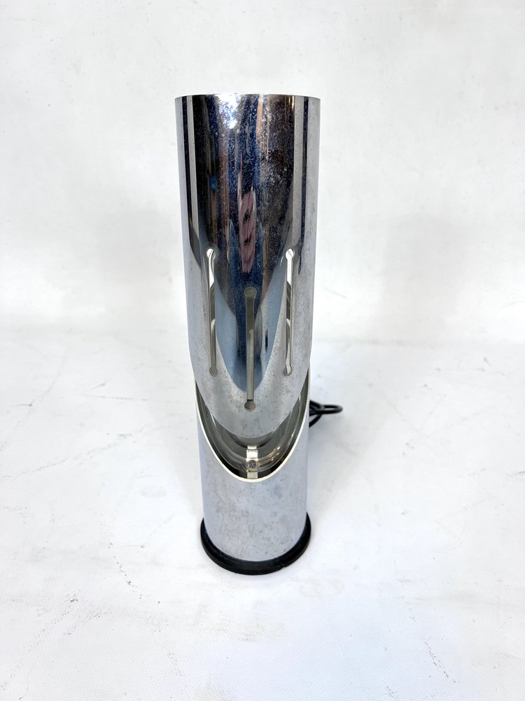 Modern Chrome and Glass Table Lamp by Oscar Torlasco for Stilkronen, Italy, 1960s