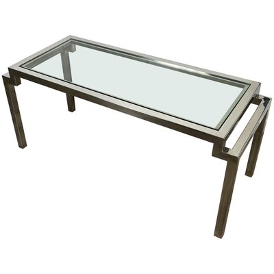 Modern Chrome & Glass Coffee Table, Italy, 1970s-LYQ-1171716