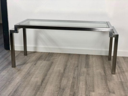 Modern Chrome & Glass Coffee Table, Italy, 1970s-LYQ-1171716