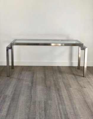 Modern Chrome & Glass Coffee Table, Italy, 1970s-LYQ-1171716