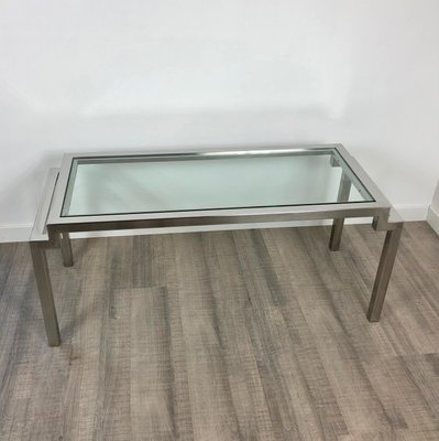 Modern Chrome & Glass Coffee Table, Italy, 1970s-LYQ-1171716