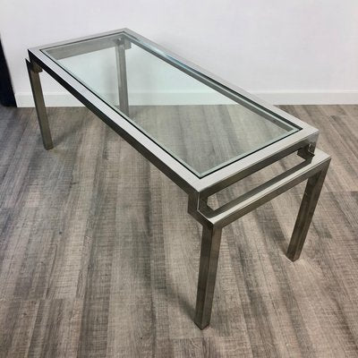 Modern Chrome & Glass Coffee Table, Italy, 1970s-LYQ-1171716