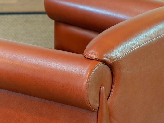 Modern Cognac Leather Club Chair by Klaus Wettergren Denmark, 1980s-JE-1331937