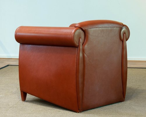 Modern Cognac Leather Club Chair by Klaus Wettergren Denmark, 1980s-JE-1331937