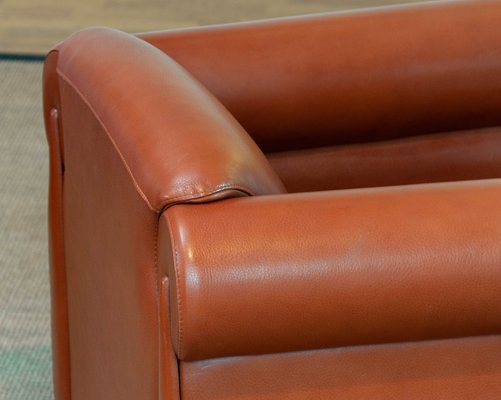 Modern Cognac Leather Club Chair by Klaus Wettergren Denmark, 1980s-JE-1331937