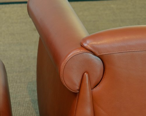 Modern Cognac Leather Club Chair by Klaus Wettergren Denmark, 1980s-JE-1331937