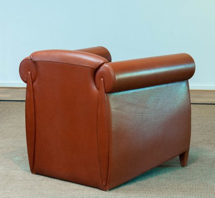 Modern Cognac Leather Club Chair by Klaus Wettergren Denmark, 1980s-JE-1331937